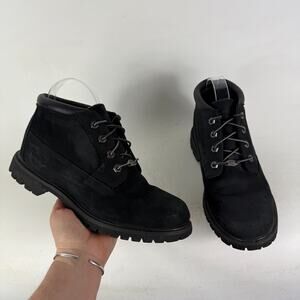 Timberland Nellie Bootie Women's 9 Black Lace Up Round Toe Waterproof Ankle Boot